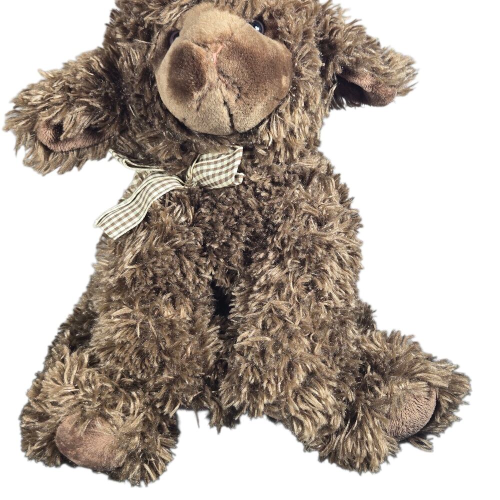 Vintage Russ Lambert‎ Plush Sheep Stuffed Animal 10" Bow Toy Cuddle Animal Soft - Picture 4 of 11